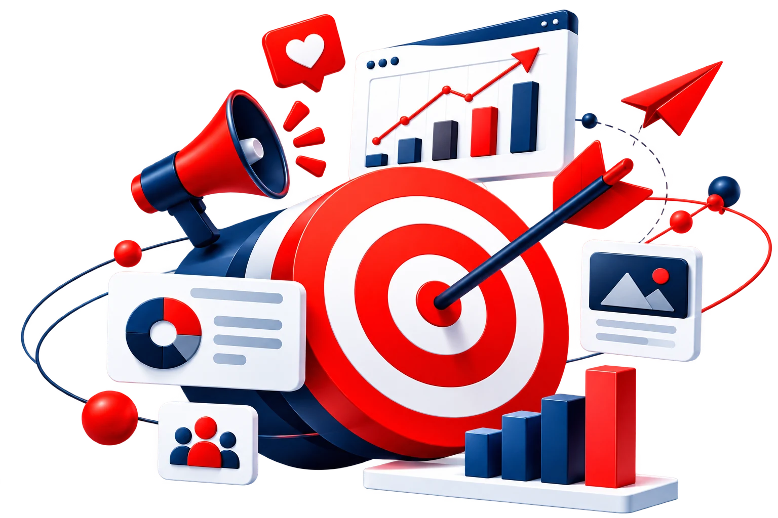3D Digital Marketing Target and Analytics